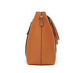 Alexa Vegan Leather Office Bag: Brown - Rosenix